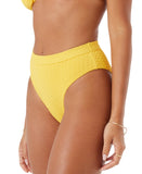 Roxy Haleiwa Banded High-Waist Bikini Bottom 434001980 Yellow L