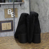 Journee Collection Womens Faux Suede Romilly Knee High Boots Black Suede 6.5M