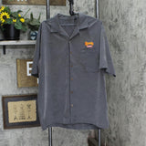 Ashworth Mens Suede Kahlua Embroidered Camp Shirt 1666b9dd45defb Gray L