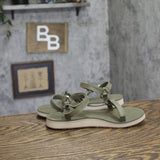 Teva Womens Original Universal Slim Lea Sport Sandal Burnt Olive Green 5M