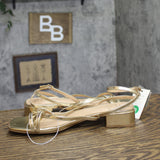 A New Day Womens Goldie Heels Strappy Block Heel Sandals Gold Yellow 10M