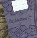 Bearpaw Suede Water-Repellent Wool Lined Platform Clog Slippers Purple Sage 8M