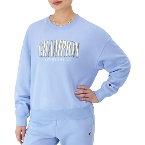Champion Womens Plus Gym Fitness Sweatshirt GF535586AZC Pewter Blue M