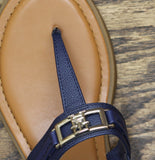 Tommy Hilfiger Womens Cruman Emblem Sandals TWCRUMAN Dark Blue 6.5M