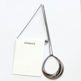 Express Sculpted Teardrop Pendant on Dainty Chain Necklace Black 16'' + 3''