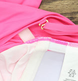 La Blanca Island Goddess Ruffled Bandeau Tankini Swimsuit Top Bright Pink 12