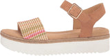 Clarks Women's Lana Shore Flat Sandal 26164475 Light Tan Leather Brown 10M