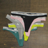 Calvin Klein Womens Cotton 5-Pack Thongs QD5221 Gray Multi XL