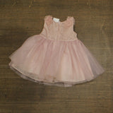 Bonnie Jean Girls Toddler Odette Ballerina Party Dress Gown Blush Pink 6-9M