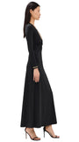 Bardot Women's Remy Embellished Plunge Neck Maxi Knit Dress 59475DB Black 10