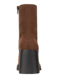 Sun + Stone Womens Tiannaa Faux Micro Suede Ankle Boots Russet Brown 9.5M