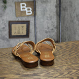 Italian Shoemakers Womens Buckle Strap Thong Sandals 167630c832aab3 Brown 7M
