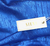 Siena V-Neck Sleeveless Foiled Bandage Bodycon Knit Mini Dress Saphire Blue 14
