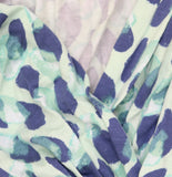 Motherhood Maternity V Neck Surplice Maxi Maternity Dress Blue Multi M