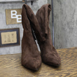 A New Day Justice Mid-Calf Boots Faux Suede 94568888 Brown 6.5M