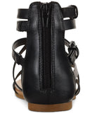 Style & Co Womens Criss Cross Straps Chelsea Gladiator Flat Sandals Black 6.5M