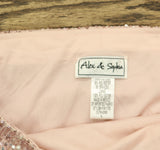 Alex & Sophia Juniors Faux-Peal-Trim Sequin Mini Skirt Dusty Pink Pearl L