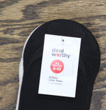Dealworthy Women's 7 Pairs No Show Liner Socks 90275860 Black / White 4-10