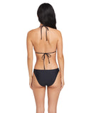 Volcom Womens Juniors Bikini Top Swim Triangle O1412308 Black S