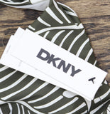 DKNY Womens Shirred Halter V-Neck Tankini Top Swim DIMKS215 Jungle Palm Green S