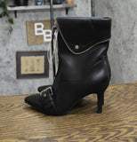 A New Day Womens Mickey Point Toe Moto Ankle Boots 90974111 Black 6.5M
