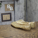 A New Day Womens Sammie Shoes Sequin Ballet Flats 94685487 Gold Yellow 8M