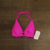 Becca Womens Monte Carlo Halter Top Bikini Swim 223157 Azalea Pink M