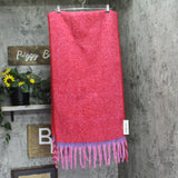 Steve Madden Two-Tone Lofty Scarf Fuzzy Oversized SMA-5223 Bright Pink Multi