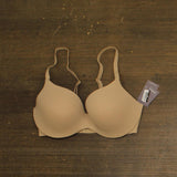 Auden Womens Luxe Stretch Comfort Wire Demi Bra 94266660 Pearl Tan Brown 34D