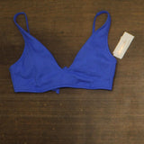 Raisins Juniors Pisces V-Neck Tie-Back Bra Bikini Swim Top N710324 Blue XL