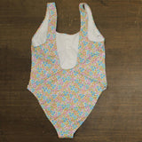 Cotton On Neck Cheeky Coverage Floral Print One Piece Swimsuit White Multi XL
