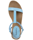 Style & Co. Womens Mulan Wedge Sandals Cork MULANPU Blue Myth 8M