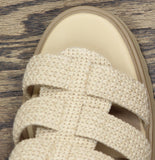 Universal Thread Raffia Adjustable Buckle Platform Heels Natural Tan Brown 10M