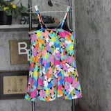 Swim Solutions One Piece Swimdress Swimsuit Floral Frenzy Multicolor 22W