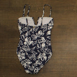 Lauren Ralph Lauren Womens Allora Floral U Wire One-Piece Swimsuit Blue Multi 10