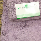 Home Weavers Double Ruffle Collection Bathroom Rugs 4-Piece Set Purple Standard