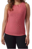 32 Degrees Cool Womens Ribbed Fitted Bra Tank 1760130 Slate Rose M