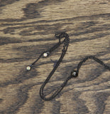 Guess Womens Fashion Stone Pull Adjustable Necklace Black / Green