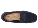 Clarks Suede Lauryl Step Loafer 26184351 Navy Blue 10W