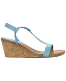 Style & Co. Womens Mulan Wedge Sandals Cork MULANPU Blue Myth 8M