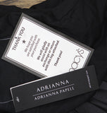 Adrianna Papell Womens Ponte Taffeta Drop Waist Flounce Dress Black 10