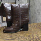 A New Day Womens Cairo Boots Block Heel Knee High 94568707 Brown 5M