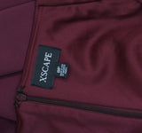 Xscape Petite Scuba V-Neck Ruched Ruffled Gown Dress 4452XP Wine Red 8P