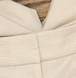 DKNY Womens Seersucker High Rise Wide-Leg Pants Travertine Brown Stripe 14