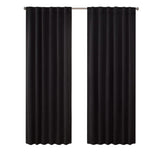 Eclipse Light-Filtering Rod Pocket Set of 2 Curtain Panel Black 52" x 108"