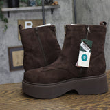 Wild Fable Honor Combat Platform Faux Suede Boots 94568512 Dark Brown 9M