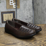 Easy Street Women's Genesis Ballet Flats Shoes GENESIS Brown Burnish 7WW