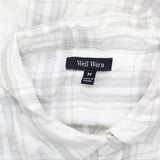 Well Worn Womens Casual Button Up Long Sleeve Shirt 1742531 White / Gray M