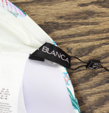 La Blanca Womens Rivera Resort Halter Goddess Tankini Swim Top White Multi 14