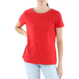 Anne Klein Womens Scalloped Top Shirt 10824672